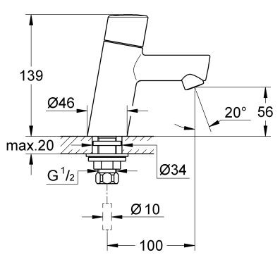 Grohe Concetto zawór sztorcowy chrom 32207001