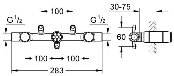 Grohe element podtynkowy do baterii umywalkowej podtynkowej trzyotworowej 32706000