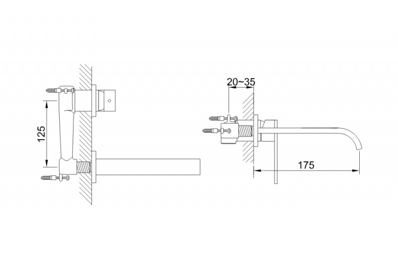 Kohlman Nexen-S bateria umywalkowa podtynkowa chrom SQW180U