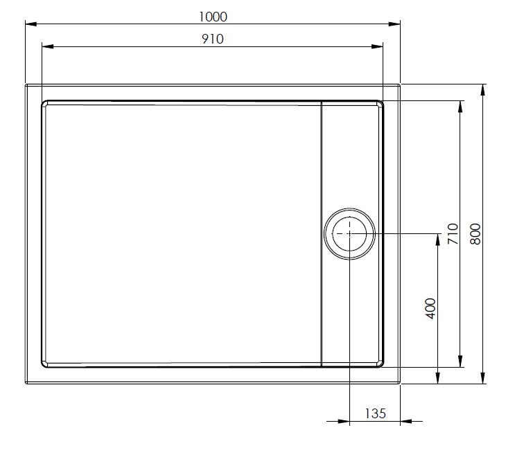 Roca Granada Compact brodzik prostokątny z obudową i syfonem 100x80 biały A276264000