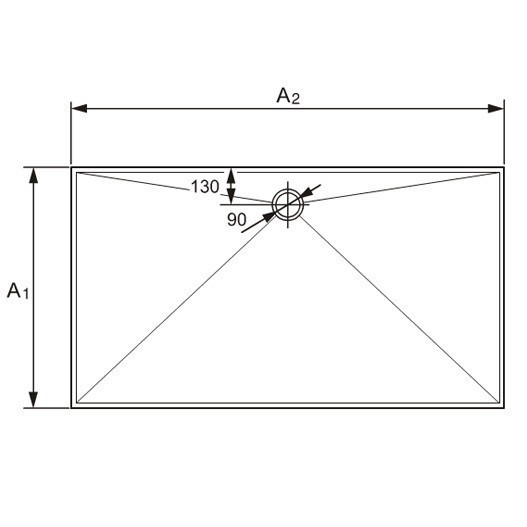 Huppe Easystep brodzik prostokątny 100x90 konglomerat biały 215022.055