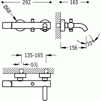 Tres Study Exclusive bateria wannowa z zestawem bursztynowa 261.170.01.TAM