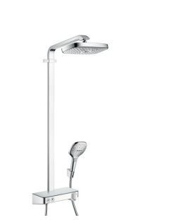 Hansgrohe Raindance Select E 300 2jet komplet prysznicowy z termostatem i deszczownicą biały/chrom 27126400