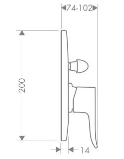 Hansgrohe Metris E2 bateria wannowa podtynkowa chrom 31484000