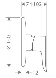 Hansgrohe Metris E2 bateria prysznicowa podtynkowa chrom 31686000