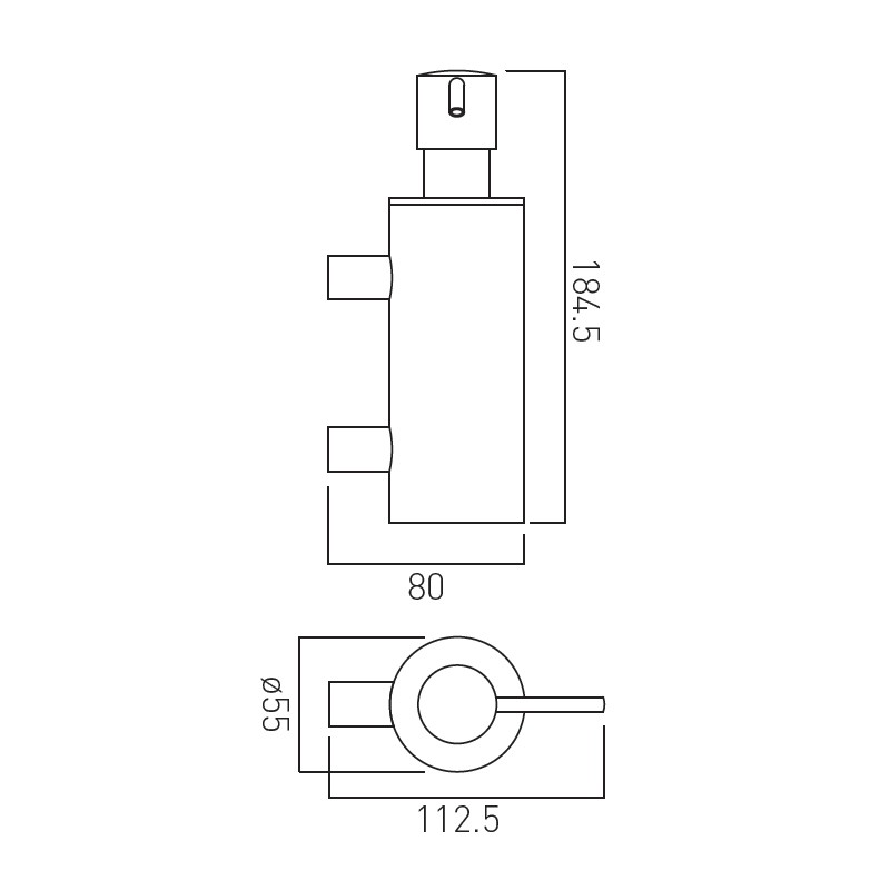 Vado Elements dozownik do mydła chrom ELE-182B-CP