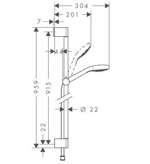 Hansgrohe Croma Select E Multi 0,90m zestaw prysznicowy biały/chrom 26590400