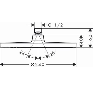 Hansgrohe Crometta S 240 1jet głowica prysznicowa chrom 26723000