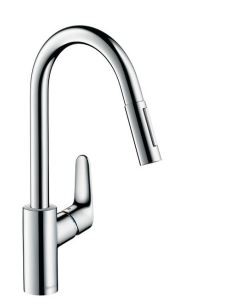 Hansgrohe Focus bateria kuchenna z wyciąganą wylewką z przełącznikiem chrom 31815000