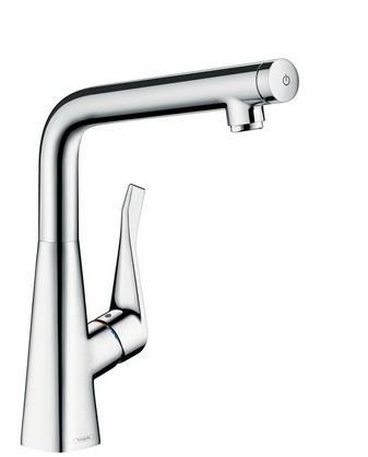 Hansgrohe Metris Select bateria kuchenna z obrotową wylewką stalowy 14883800