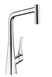 Hansgrohe Metris bateria kuchenna z wyciąganą wylewką z przełącznikiem chrom 14820000