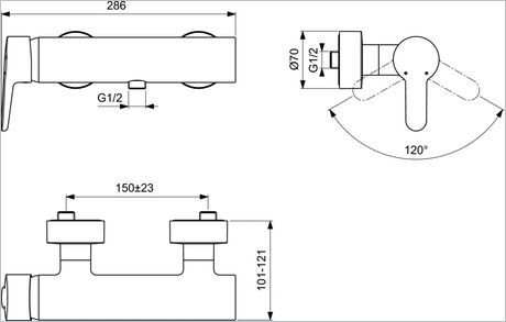 Ideal Standard Connect Blue bateria prysznicowa natynkowa B9924AA