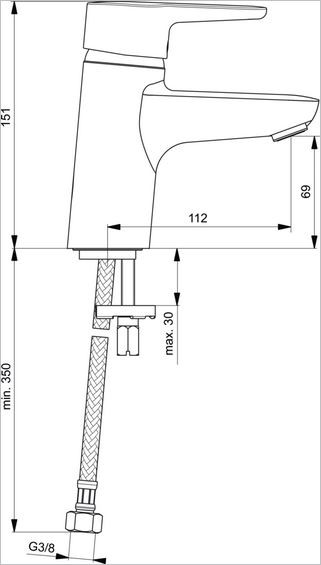 Ideal Standard Connect Blue bateria umywalkowa stojąca bez korka chrom B9917AA