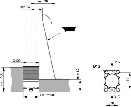 Ideal Standard Tonic II zestaw montażowy do baterii A6133NU