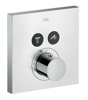 Axor ShowerSelect Square bateria termostatyczna do 2 odbiorników chrom 36715000