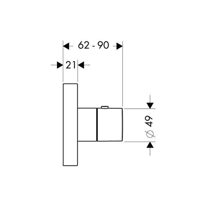 Axor ShowerCollection termostat podtynkowy High Flow 12x12 cm chrom 10755000