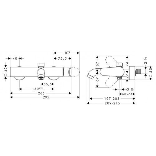 Axor Citterio M bateria wannowa chrom 34420000