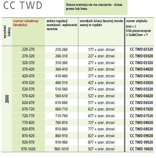 Kermi Cada XS ścianka boczna 75 cm srebrny wysoki połysk przeźroczyste powłoka CadaClean CKTWD07520VPK