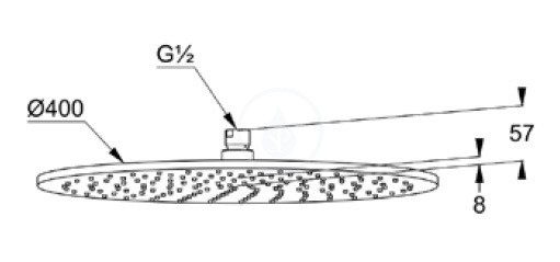 Kludi A-QA deszczownica głowica prysznicowa okrągła 400mm chrom 6434005-00