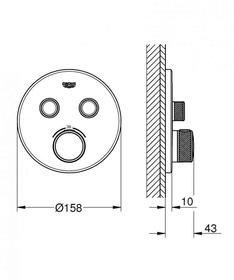 Grohe Grohtherm Smartcontrol podtynkowa bateria termostatyczna 2-drożna chrom 29119000