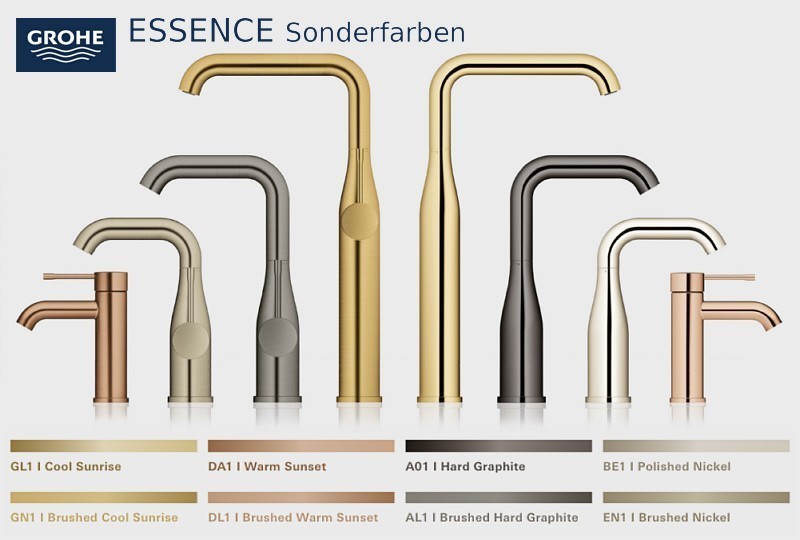 Grohe Essence bateria umywalkowa z korkiem automatycznym złoto Warm Sunset 32628DA1