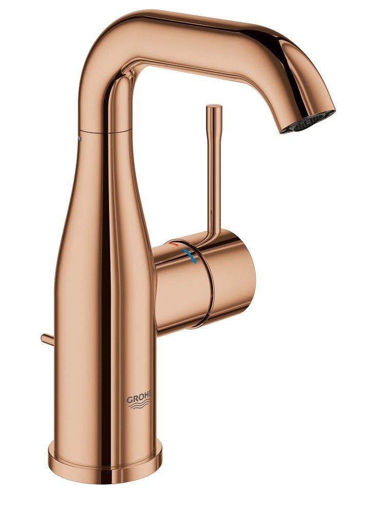 Grohe Essence New bateria umywalkowa z korkiem automatycznym złoto Warm Sunset 23462DA1