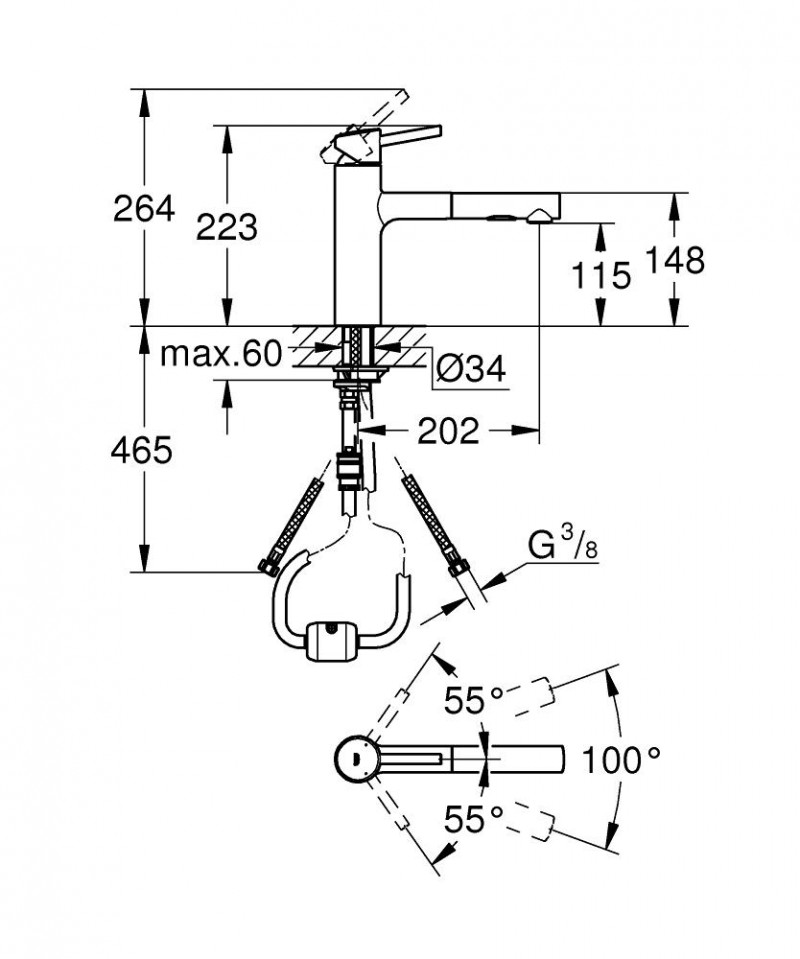 Grohe Concetto bateria kuchenna zlewozmywakowa chrom 30273001