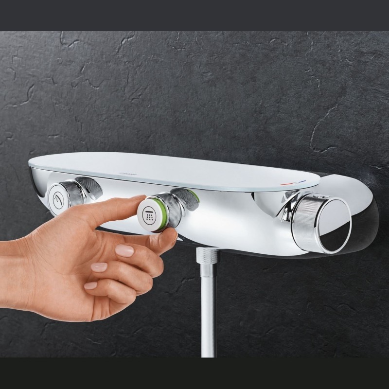 Grohe Rainshower System SmartControl 360 MONO system prysznicowy termostatyczny z deszczownicą moon white 26361LS0