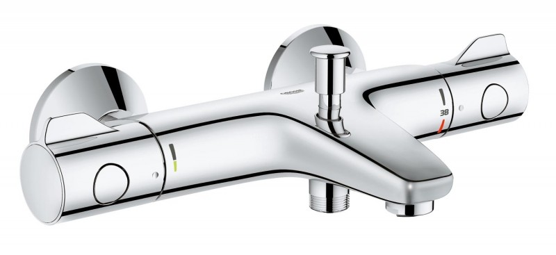 Grohe Grohtherm 800 bateria wannowa termostatyczna ścienna chrom 34576000