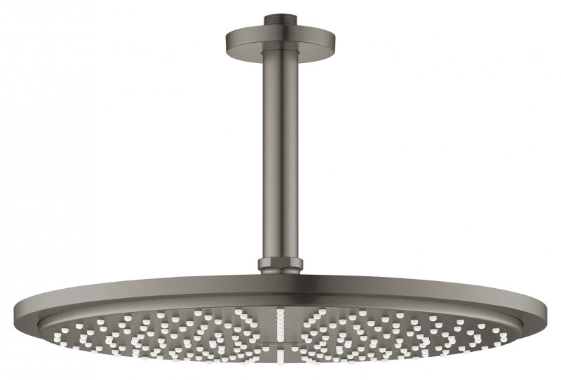 Grohe Rainshower Cosmopolitan 310 deszczownica głowica prysznicowa okrągła 310mm z ramieniem sufitowym grafit szczotkowany Brushed Hard Graphite 26067AL0