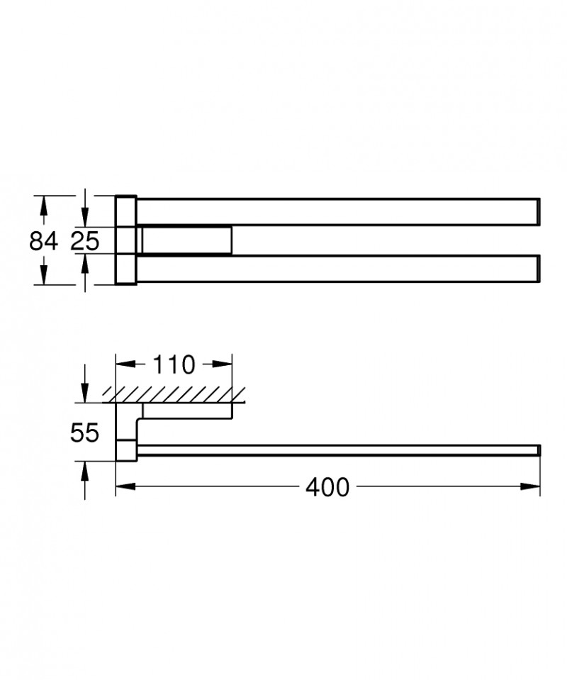 Grohe Selection podwójny wieszak na ręczniki chrom 40768000