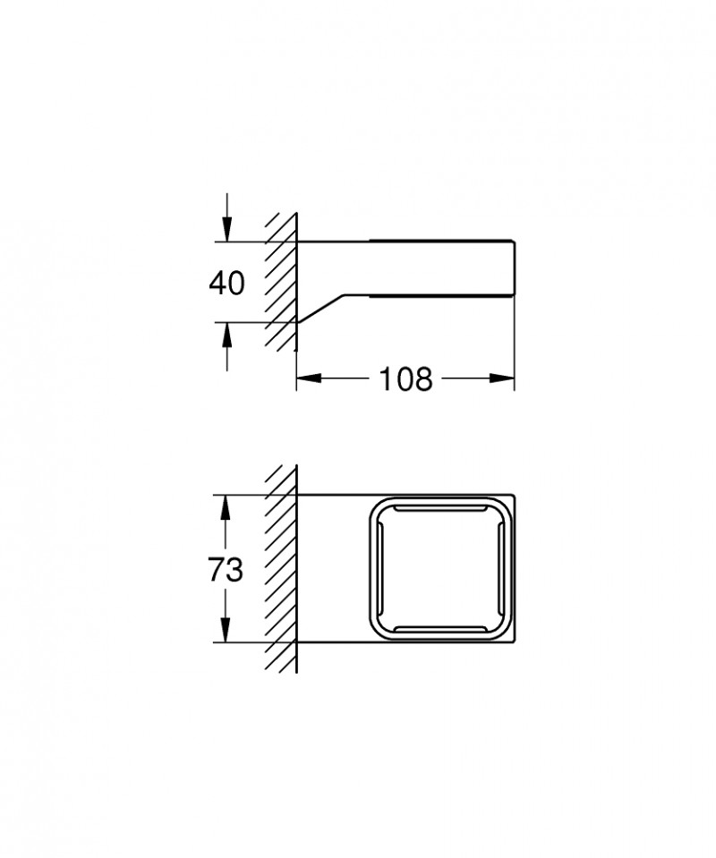 Grohe Selection Cube uchwyt do szklanki, dozownika lub mydelniczki chrom 40865000