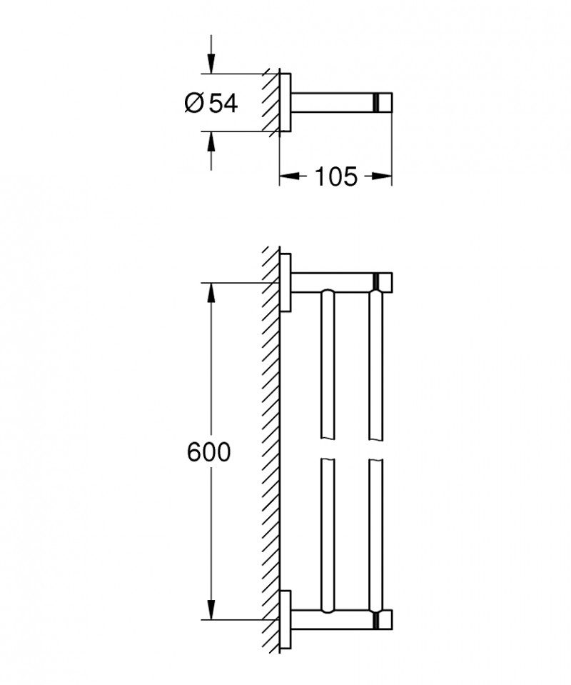 Grohe Essentials wieszak na ręczniki chrom 40802001