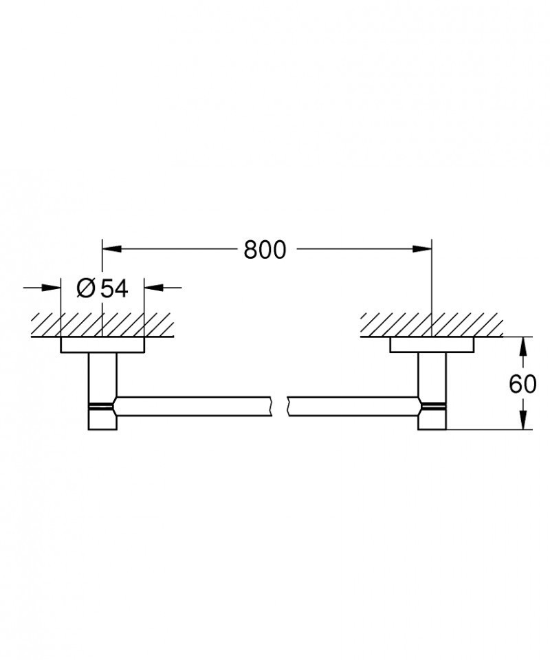 Grohe Essentials wieszak na ręcznik kąpielowy 854mm grafit polerowany hard graphite 40386A01