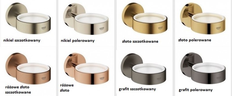 Grohe Essentials uchwyt do szklanki lub mydelniczki lub dozownika grafit szczotkowany brushed hard graphite 40369AL1