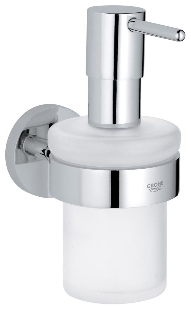 Grohe Essentials dozownik na mydło z uchwytem szkło/chrom 40448001