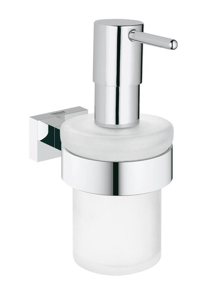 Grohe Essentials Cube dozownik na mydło z uchwytem szkło/chrom 40756001