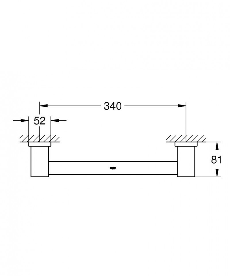 Grohe Essentials Cube uchwyt wannowy chrom 40514001