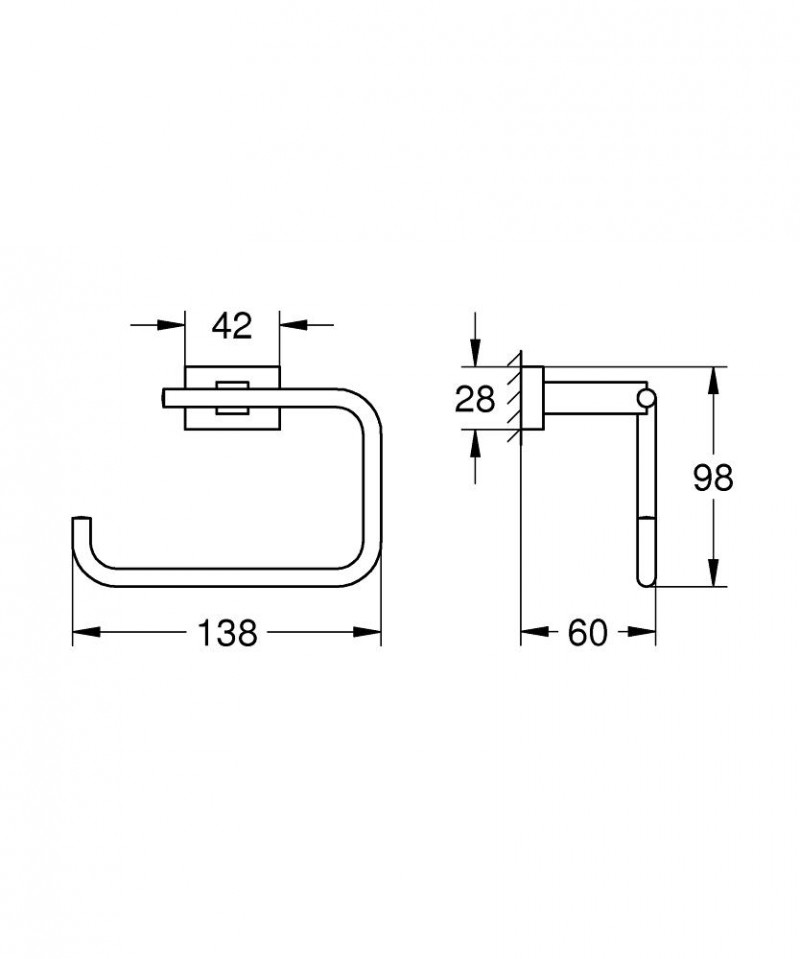 Grohe Essentials Cube wieszak na ręcznik chrom 40510001