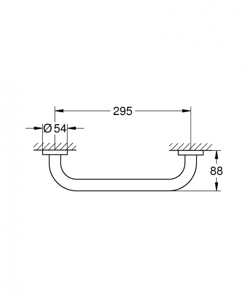 Grohe Essentials uchwyt wannowy 295mm grafit polerowany hard graphite 40421A01