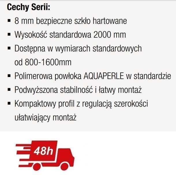 SanSwiss Walk-In Easy ścianka wolnostojąca 150 cm srebrny połysk przeźroczyste STR4P1505007