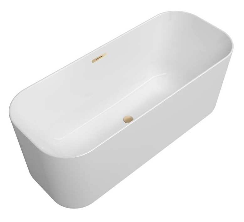 Villeroy&Boch Finion Duo wanna wolnostojąca owalna z napełnianiem przez przelew z Emotion LED 170x70 biały weiss alpin złoty UBQ177FIN7N300V301