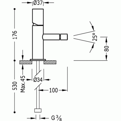 Tres Study Exclusive bateria bidetowa biały matowy 061.120.01.BM