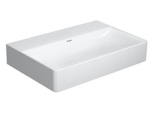 Duravit DuraSquare Compact umywalka szlifowana bez otworu na baterię 60 cm biała 2356600079