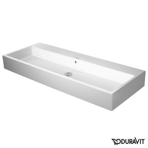 Duravit Vero Air umywalka meblowa 120 cm z przelewem bez otworu na baterię biały 2350120060