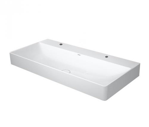 Duravit DuraSquare umywalka meblowa z 2 otworami na baterię 100 cm biała 2353100043