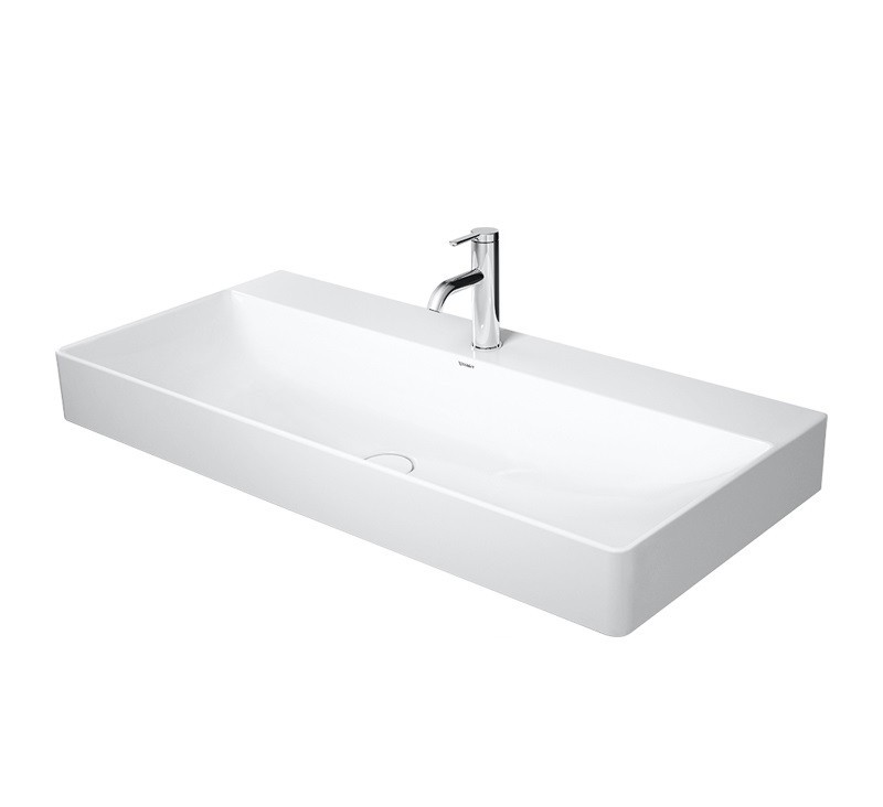 Duravit DuraSquare umywalka szlifowana z otworem na baterię 100 cm biała 2353100071