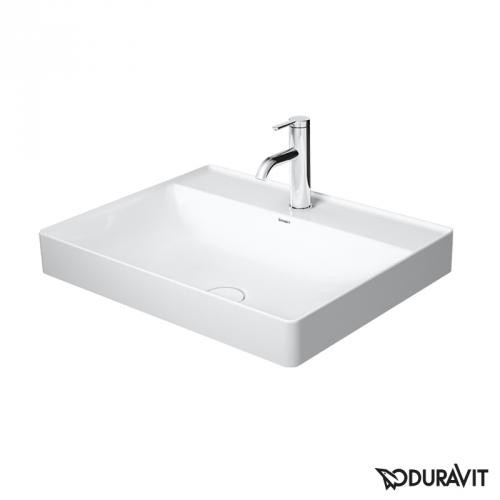 Duravit DuraSquare umywalka stawiana na blat z otworem na baterię 60 cm biała 2354600041