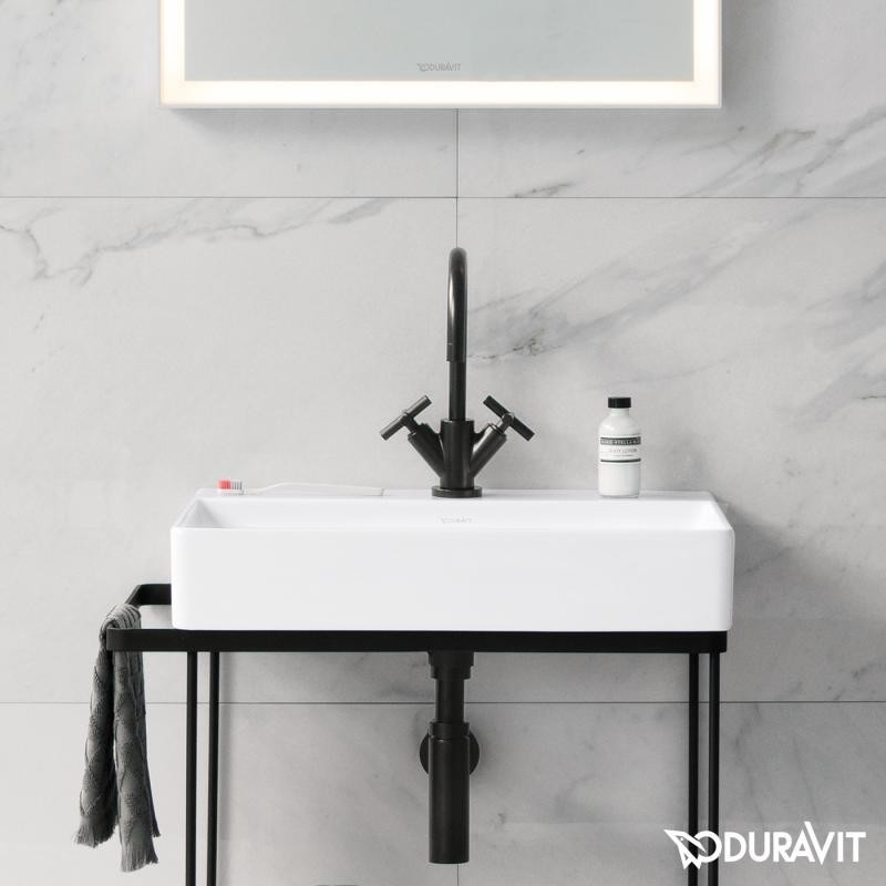 Duravit DuraSquare umywalka stawiana na blat z otworem na baterię 60 cm biała 2354600041