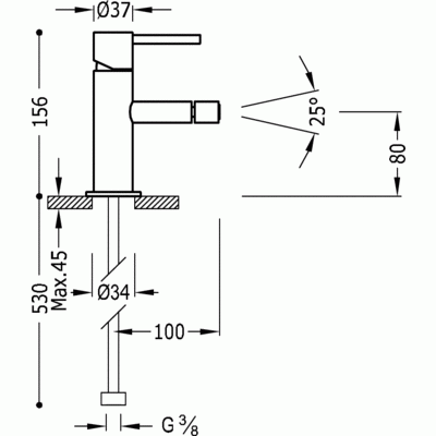 Tres Study Exclusive bateria bidetowa biały matowy 062.120.01.BM